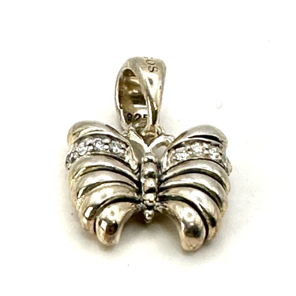 Lagos Sterling Silver & Diamond Butterfly Pendant